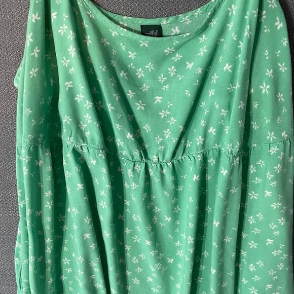 Wild Fable Green Flowy Floral Dress Pockets Boho Indie Flowercore - Picture 2 of 7